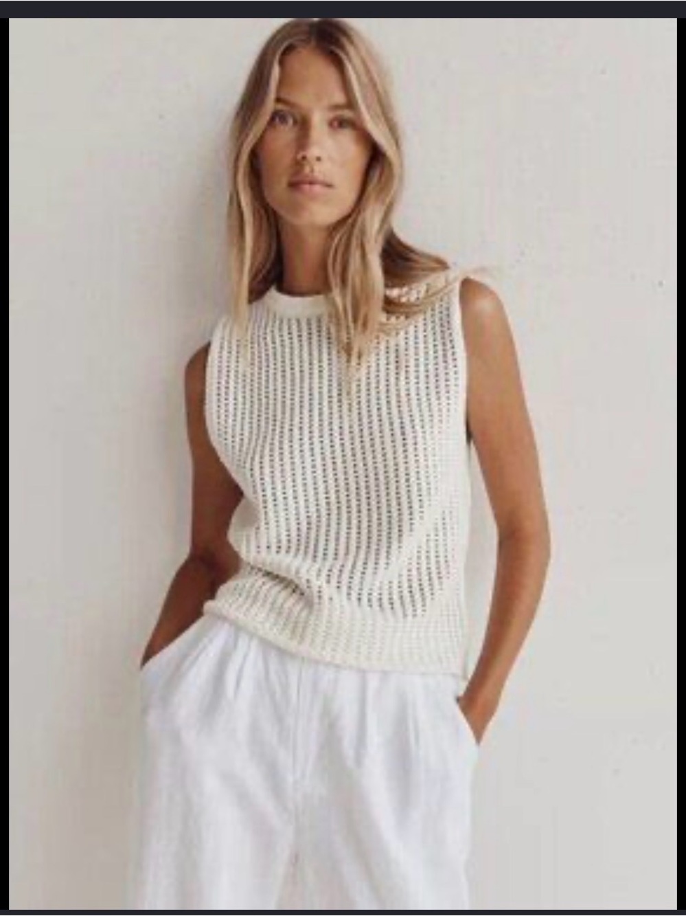 Dissh Denny Crochet Knit Top